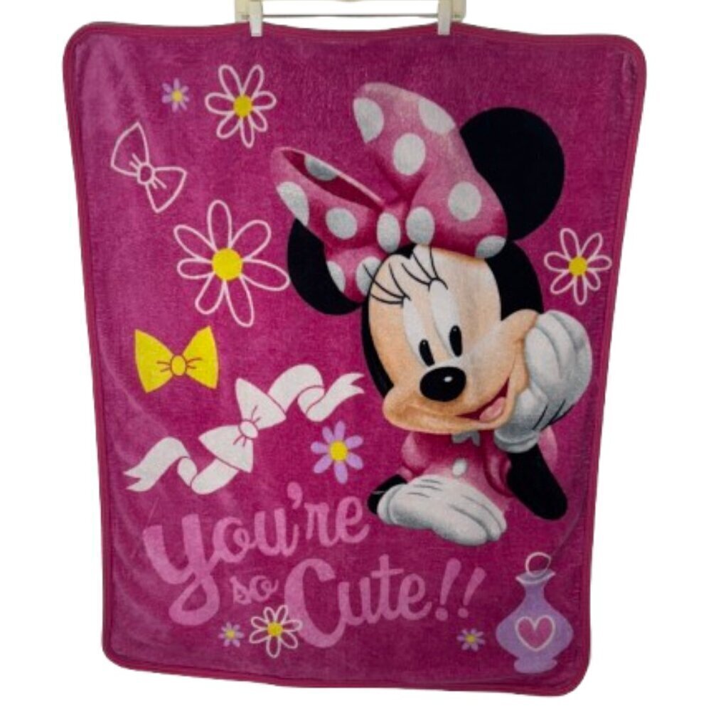 Disney Pink Mini Mouse "You're So Cute" Blanket - 45 1/2" x 37 1/2"